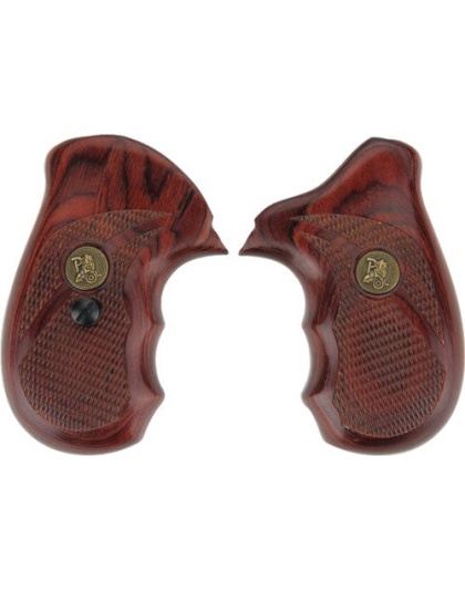 Pachmayr Laminated Wood Grips - Taurus 85 Rosewood Checkered