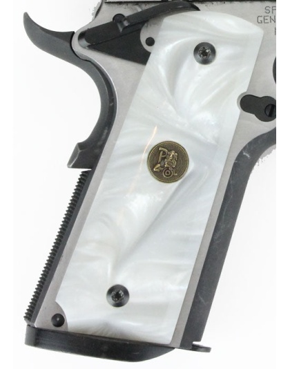 Pachmayr Grips 1911 Full Size - White Pearl Smooth