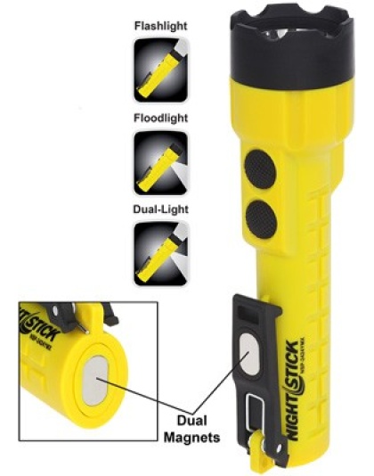 Nightstick X-series Dual-light - W-magnet Yellow 3aa Batteries