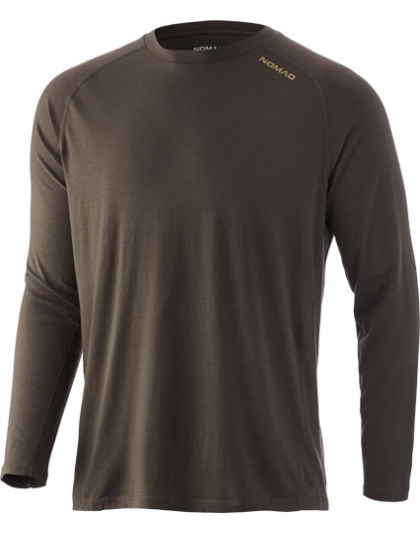 Nomad Durawool Ls Crew Neck - Base Layer Mud Large