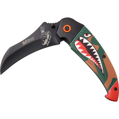 Mc Mtech 3.5" Folder Hawkbill - Blade Shark-bomb Black