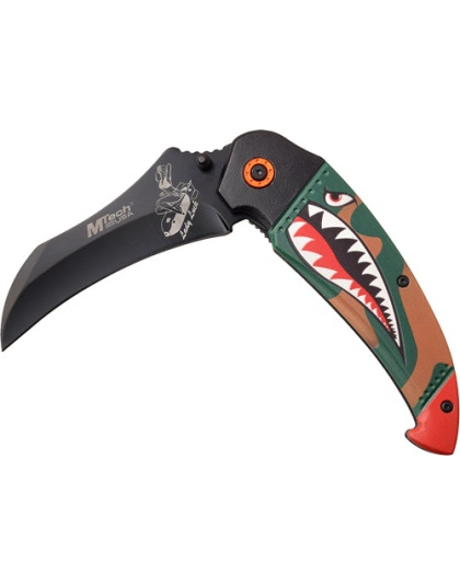 Mc Mtech 3.5" Folder Hawkbill - Blade Shark-bomb Black