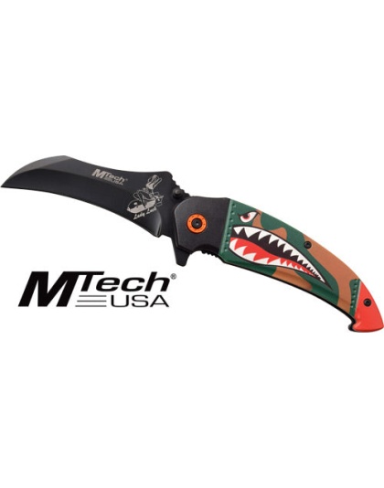 Mc Mtech 3.5" Folder Hawkbill - Blade Shark-bomb Black