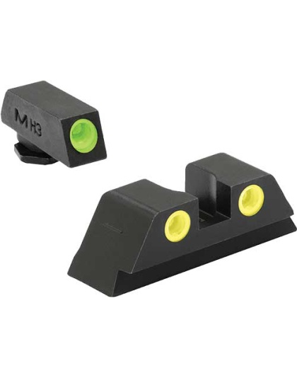 Meprolight Night Sight Set - Green-yellow Glock 42-43