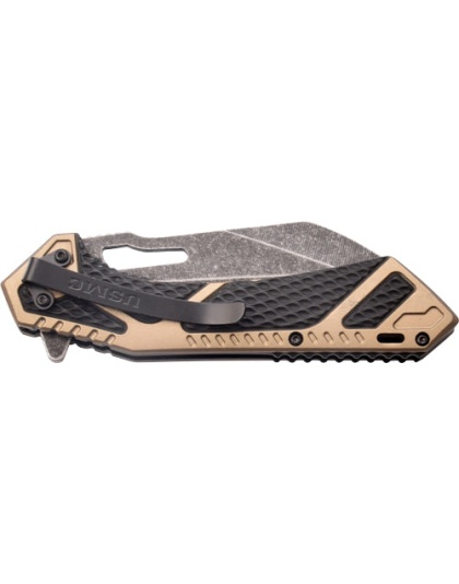 Mc Usmc 3.75" Wharncliffe - Folder Black-fde