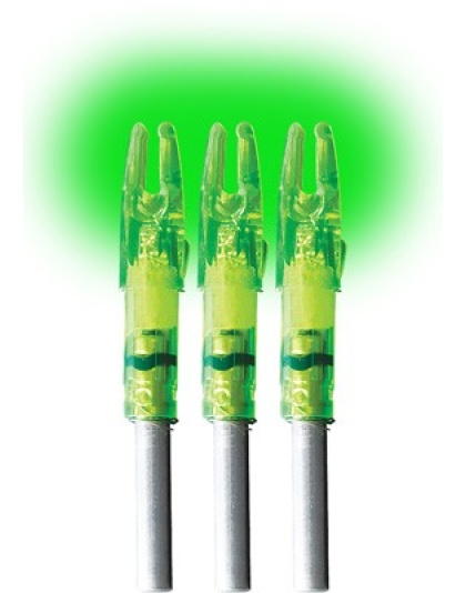 Lumenok Lighted Nock - Gt-series Green 3pk