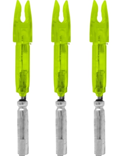 Lumenok Lighted Nock - X-series Green 3pk