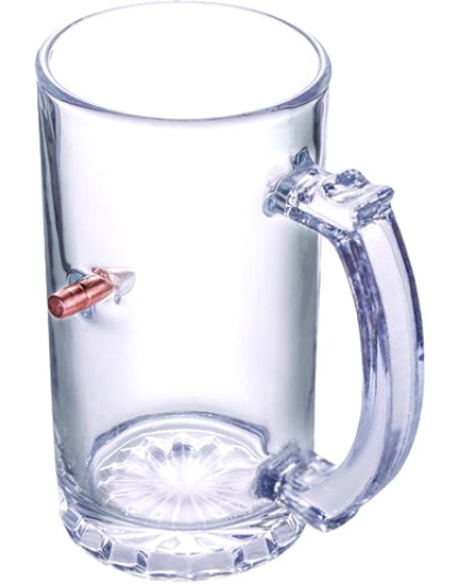 2 Monkey Bullet Pint Mug - With A .308 Cal Bullet