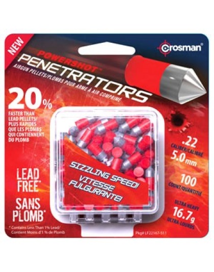 Crosman Pellets .22 Lead Free - 16.7 Grain 100 Count