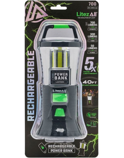 Promier 700 Lumen Lantern & - Power Bank W-clip Handle