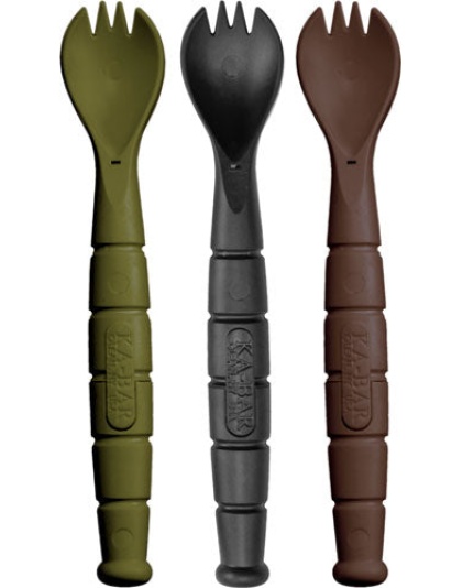 Ka-bar Mil-spec Spork-knife - 3 Pack Od Green-black-brown
