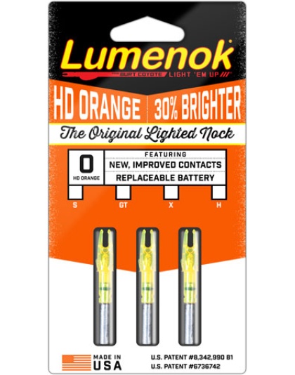 Lumenok Lighted Nock - Gt-series Hd Orange 3pk