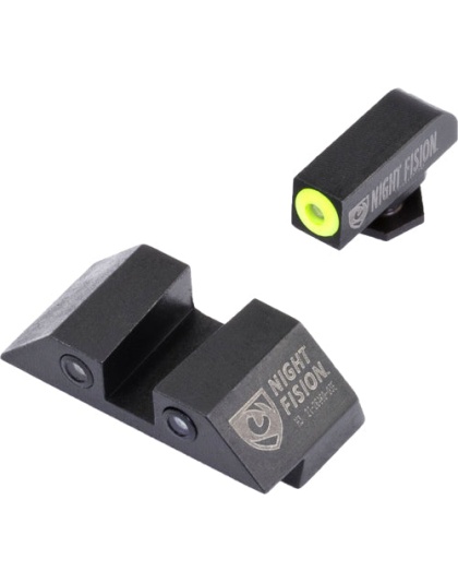 Night Fision Tritium Yellowdot - Square Rear Glock Sight Set