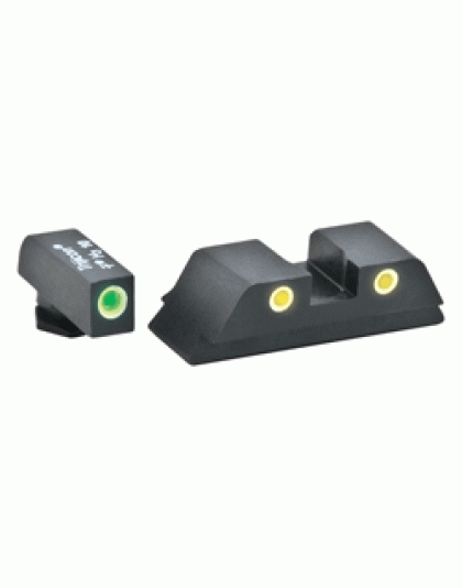 Ameriglo Tritium Classic Set - Green-yellow Glock 17 & 22+