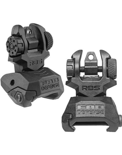 F.a.b. Defense Front & Rear - Back Up Sights Black