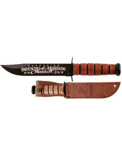 Ka-bar Usmc Oef Afghanistan - 7" W-leather Sheath Usmc