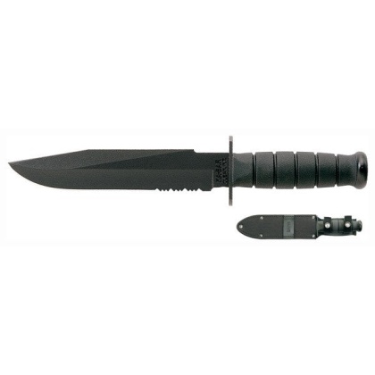 Ka-bar Fighter Knife - 8" Serrated W-sheath