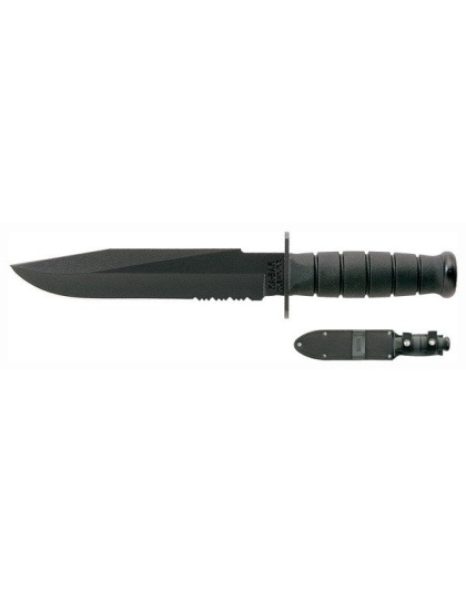 Ka-bar Fighter Knife - 8" Serrated W-sheath