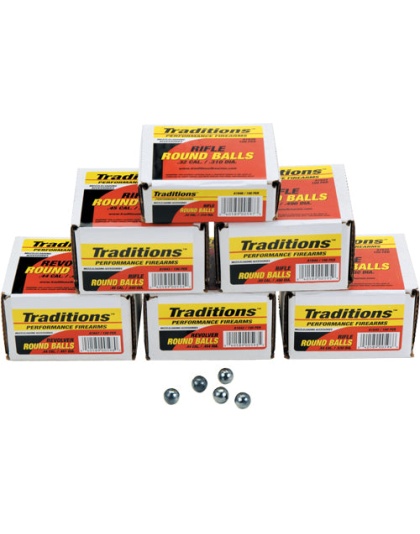 Traditions Bullets Revolver - Roundball .44cal .4516 100pk