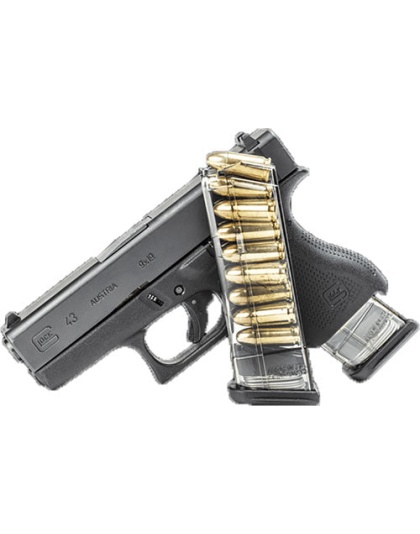 Ets Magazine Glock 43 9mm 9rd - Translucent Fits 43