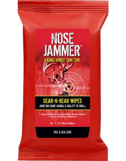 Nose Jammer Gear And Rear - 7"x6" Wipes 20-pack