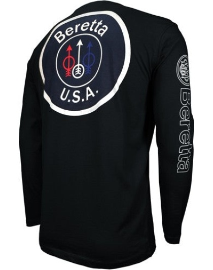 Beretta T-shirt Long Sleeve - Usa Logo Medium Black