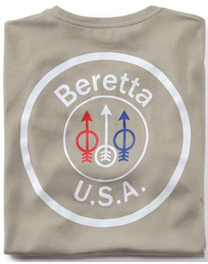 Beretta T-shirt Usa Logo - Medium Dove Grey