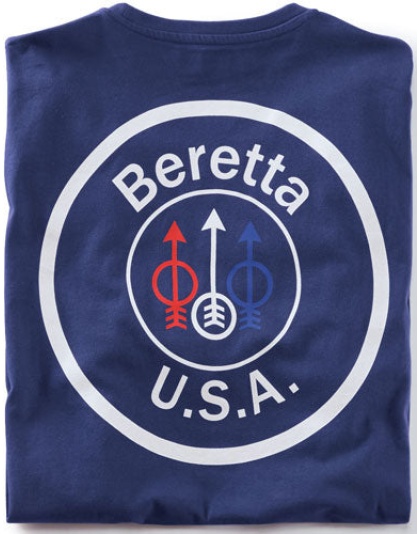 Beretta T-shirt Usa Logo - Small Navy Blue