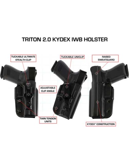 Galco Triton Iwb Holster Rh - Kydex Glock 172231 Black