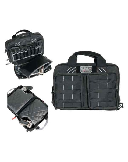 Gps Quad+2 Pistol Case - W-2-removable Pouches Black