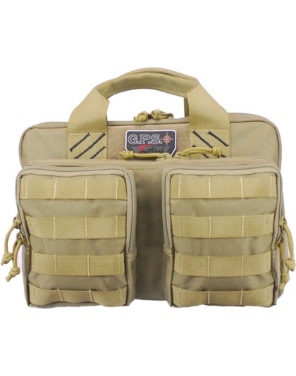 Gps Quad+2 Pistol Case - W-2-removable Pouches Tan