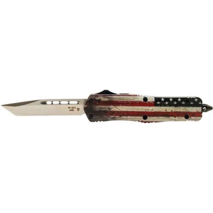 Templar Knife Small Otf Wood - Us Flag 3.5" Silver Tanto
