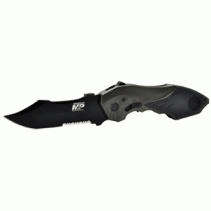S&w Knife M&p 2nd Gen Spring - Assist 3.5" Serrated Bowie