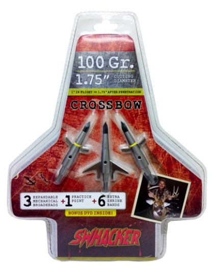 Swhacker Broadhead 2-blade - Crossbow 100gr 1.75" Cut 3-pk