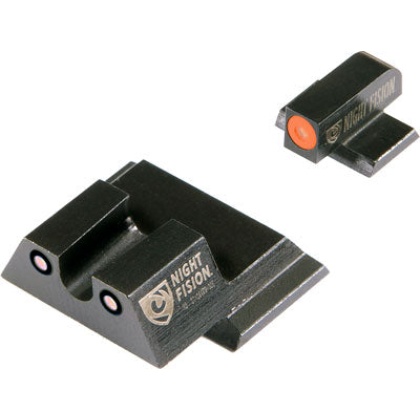 Night Fision Tritium Orangedot - "u" Rear S&w M&p Shield Set
