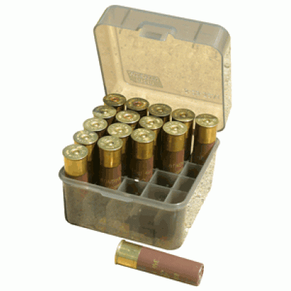 Mtm Ammo Box Shotshell 12-10ga - 3.5" Shells 25-rounds Clr Smke