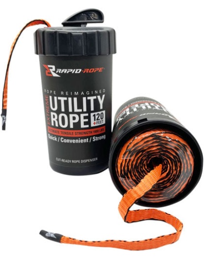 Rapid Rope Canister Orange - 120+ Feet Utility Rope W-cuttr