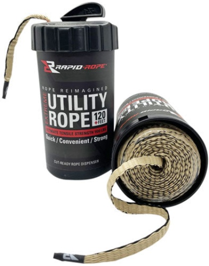 Rapid Rope Canister Tan 120+ - Feet Utility Rope W-cutter