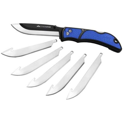 Outdoor Edge 3.5" Razor Lite - Edc Folder Blue W-6 Blades
