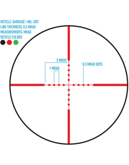 Firefield Barrage 2.5-10x40 - Riflescope Mil-dot Reticle