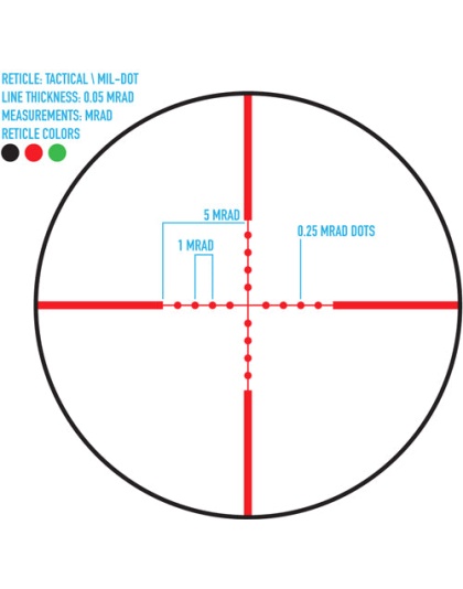 Firefield Tactical 10-40x50ao - Riflescope Mil-dot Reticle