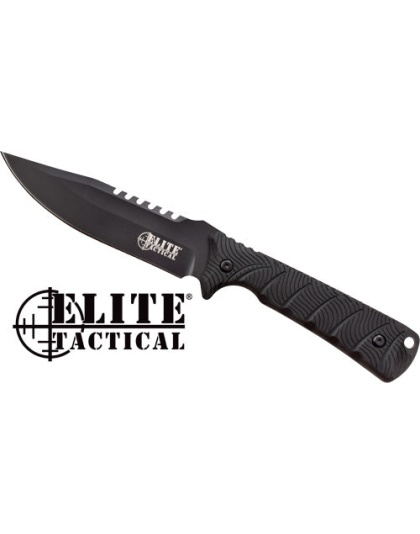 Mc Elite Tactical Backdraft - 5" Clip Pnt Fixed Black-black