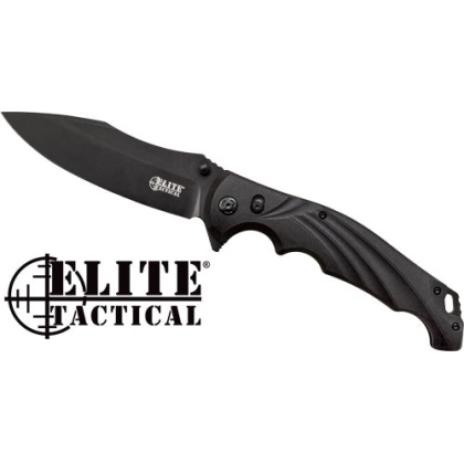 Mc Elite Tactical Conqueror - 4.8" Drop Pnt Flder Blk-blk