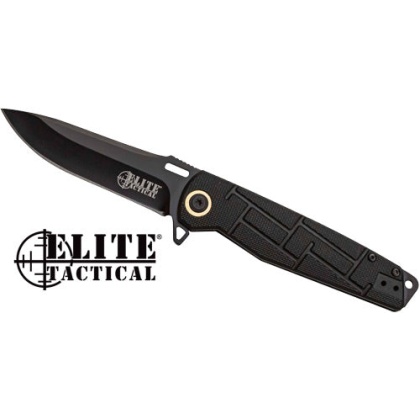 Mc Elite Tactical Readiness - 3.5" Drop Point Fldr Blk-blk