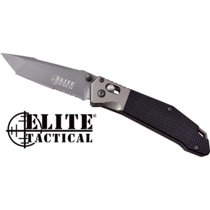 Mc Elite Tactical Savior 3.5" - Tanto Plain Edge Fldr Black-ss