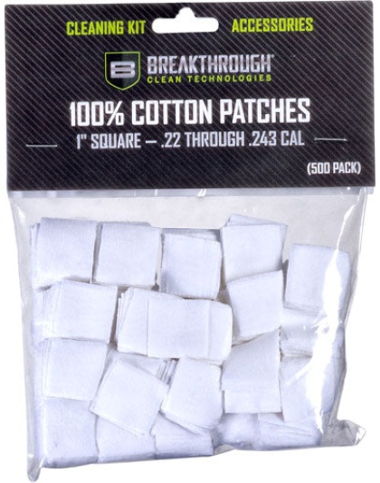 Breakthrough Cleaning Patches - 1" Square .22-.243 200 Pk