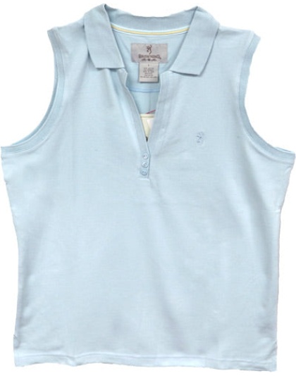 Bg Women's Sleeveless Polo - X-large Ice Blue<