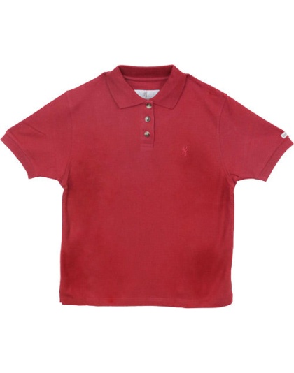 Bg Women's Ss Sleeve Buck Mark - Polo Small Earth Red<