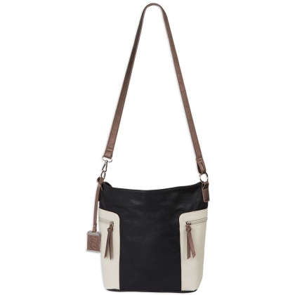 Bulldog Concealed Carry Purse - Conv Hobo-crossbody Blk-tan