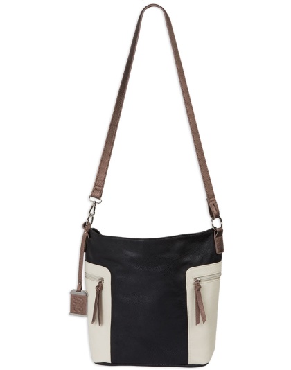 Bulldog Concealed Carry Purse - Conv Hobo-crossbody Blk-tan